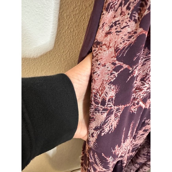 Anthropologie Somerset Tierd Maxi Dress Size M Purple Pink Floral Boho Bohemian - Picture 7 of 13